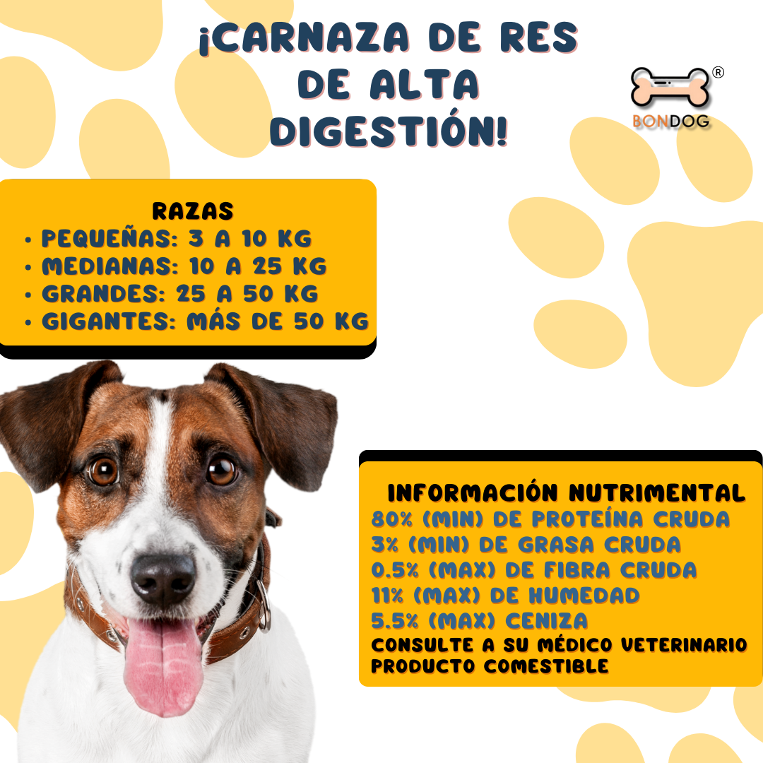 Frasco con 1 kg de pollo para razas grandes y gigantes