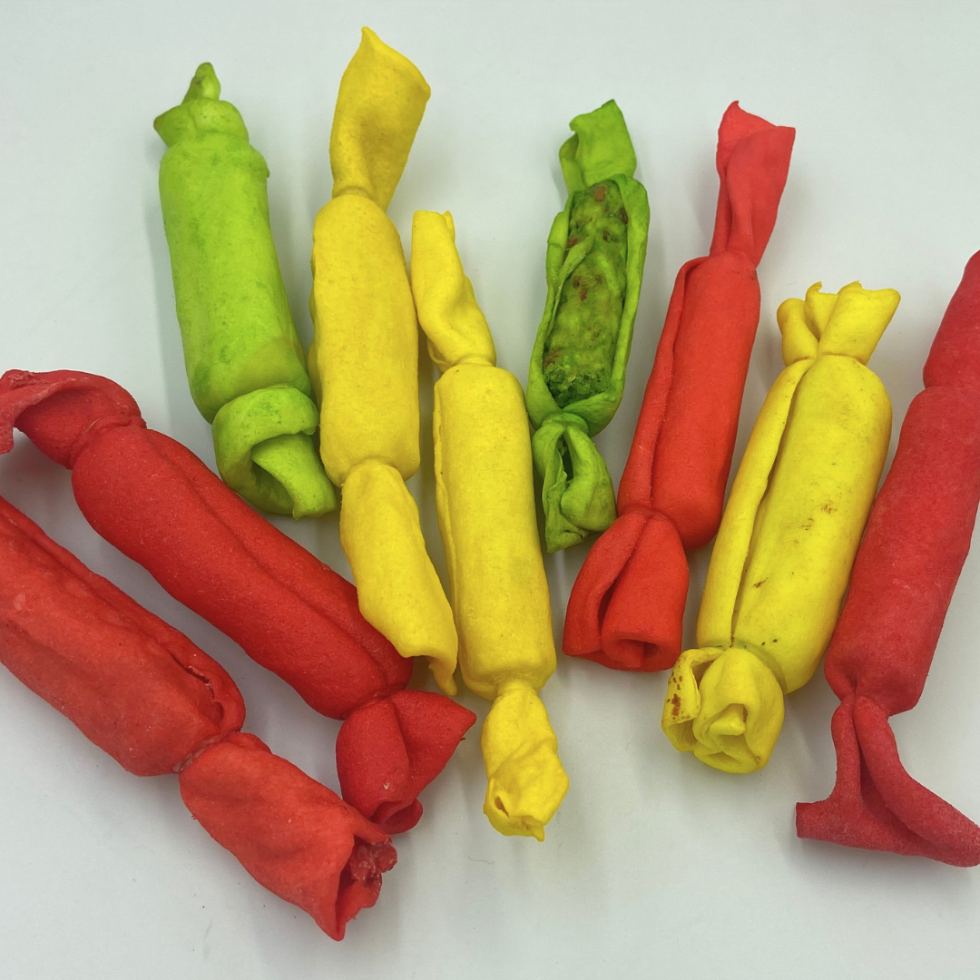 Paquete con 20 Dulces de Carnaza – Sabor Natural/Res (500g)