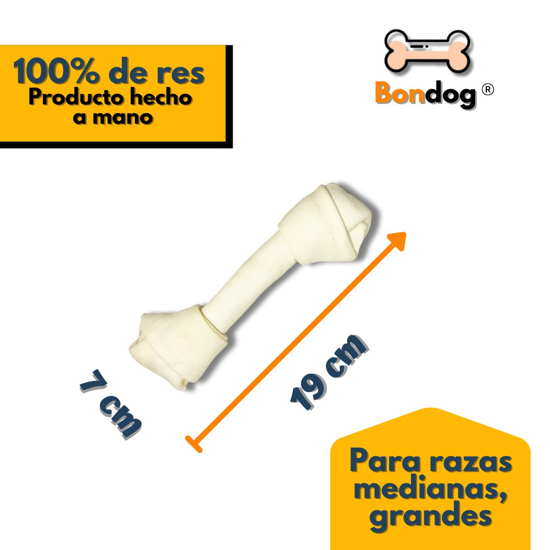 Frasco con 5 huesos 7 - 8" (17 - 20cm) para razas medianas y grandes - Bondogmx