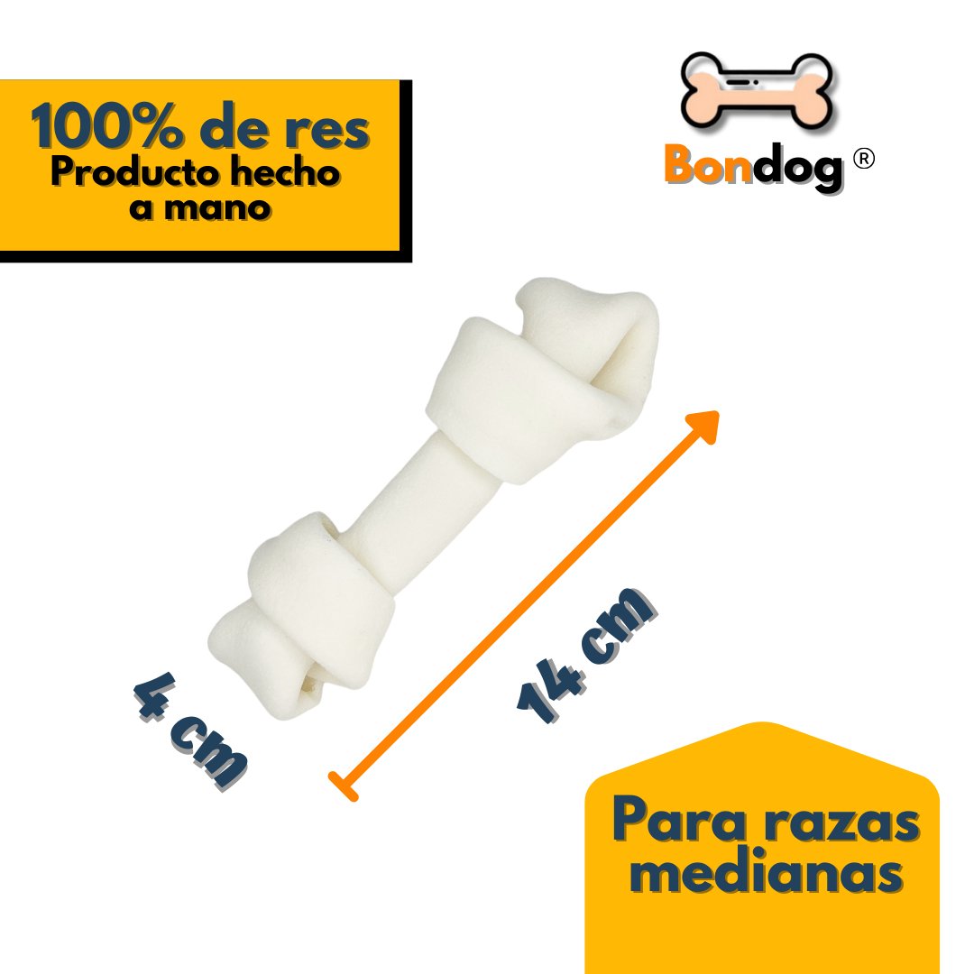 Hueso SLIM con premio en su interior para razas medianas (14 cm, 6 piezas) - Bondogmx