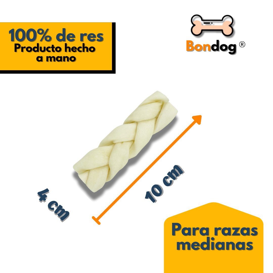 Trenzas para perro medianas (10c m - 9 piezas) - Bondogmx