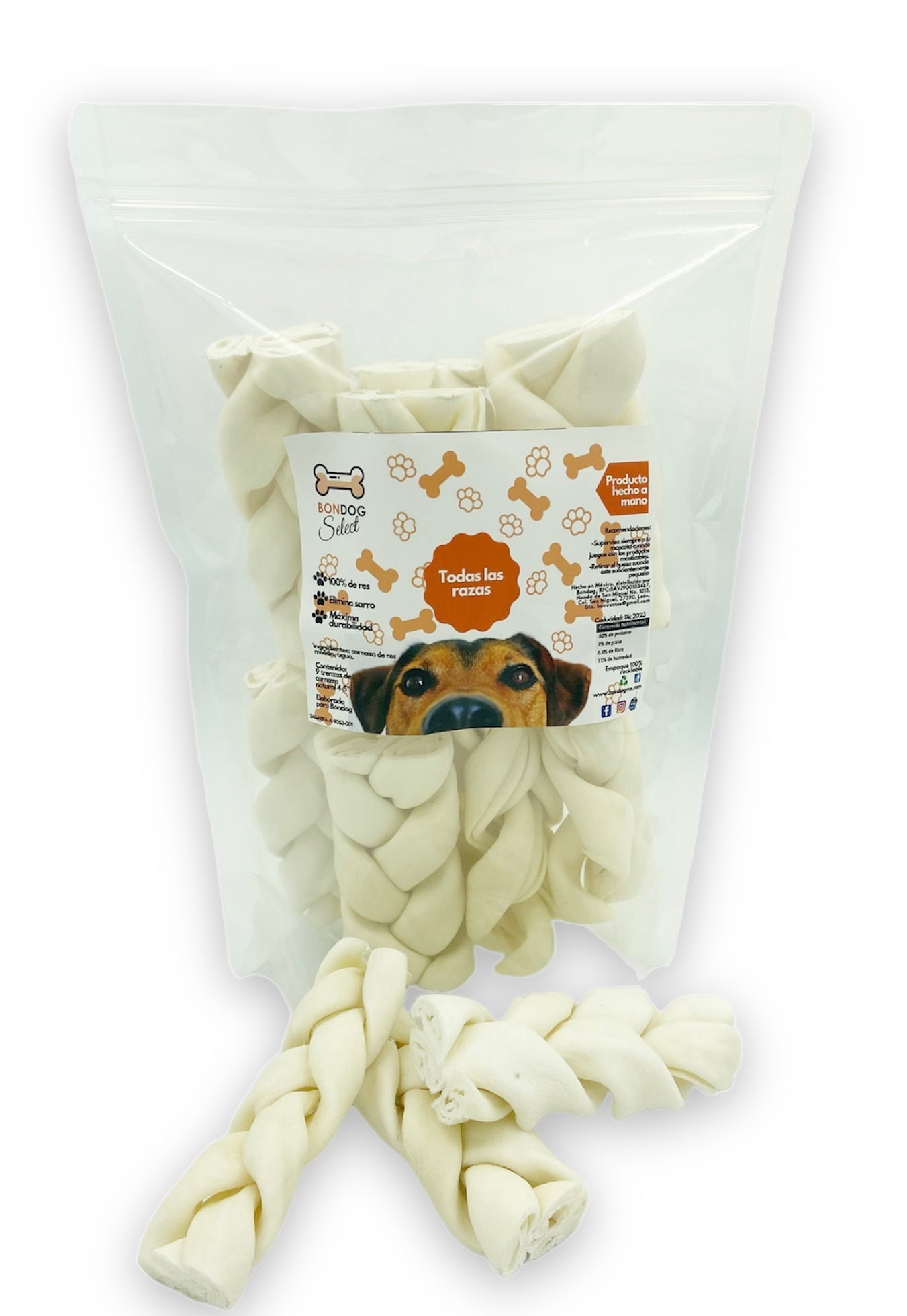 Trenzas para perro medianas (10c m - 9 piezas) - Bondogmx