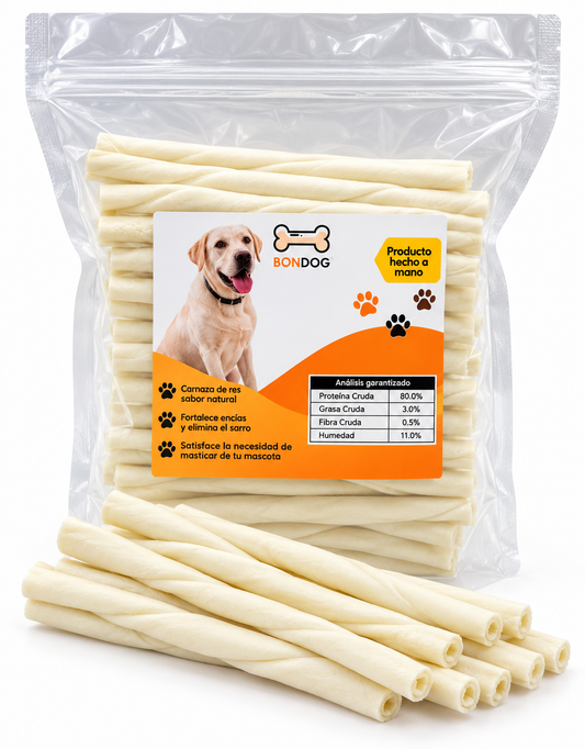 Rollito de carnaza twist (1000 gramos) todas las razas