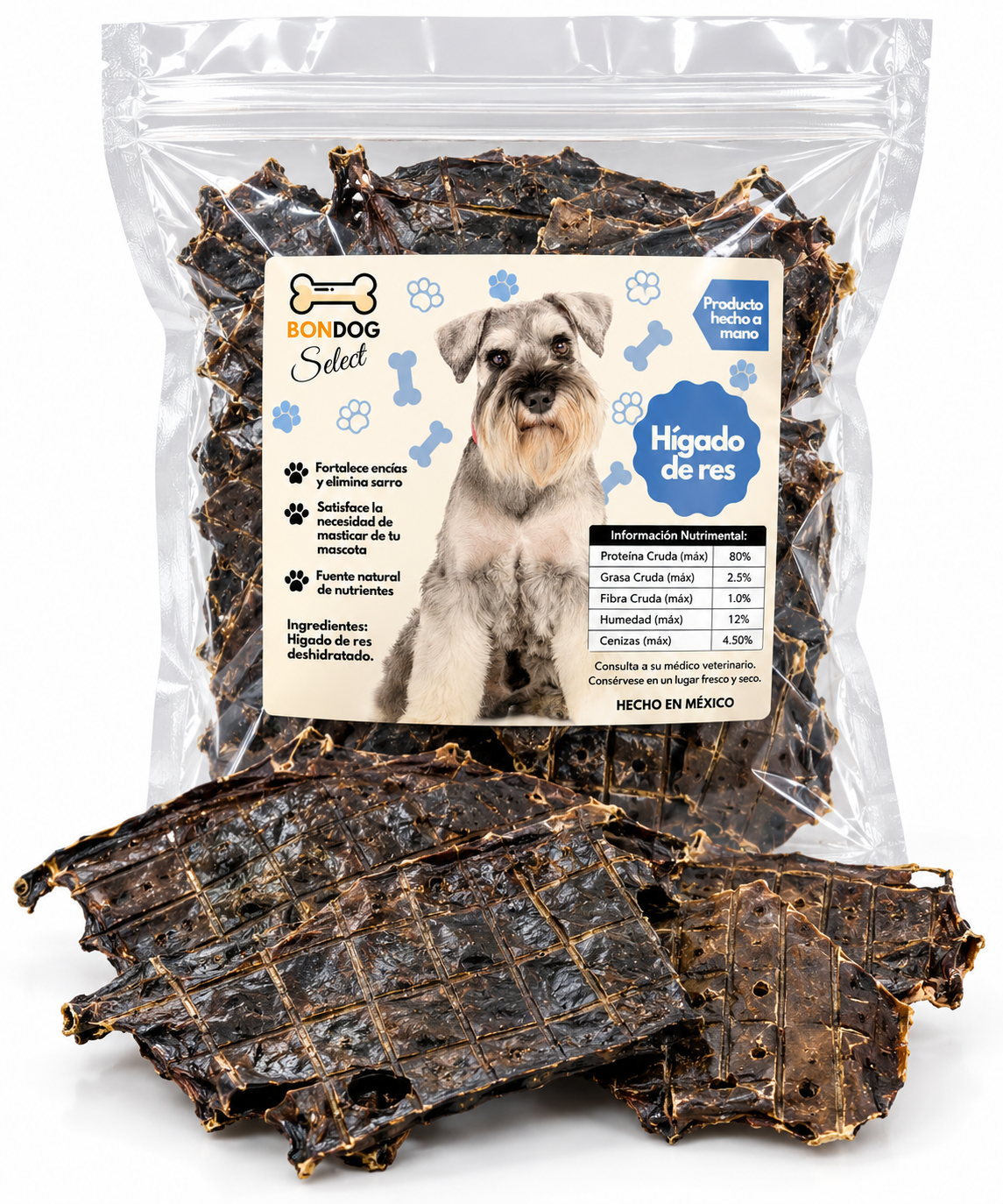 Hígado de res deshidratado 1000 g