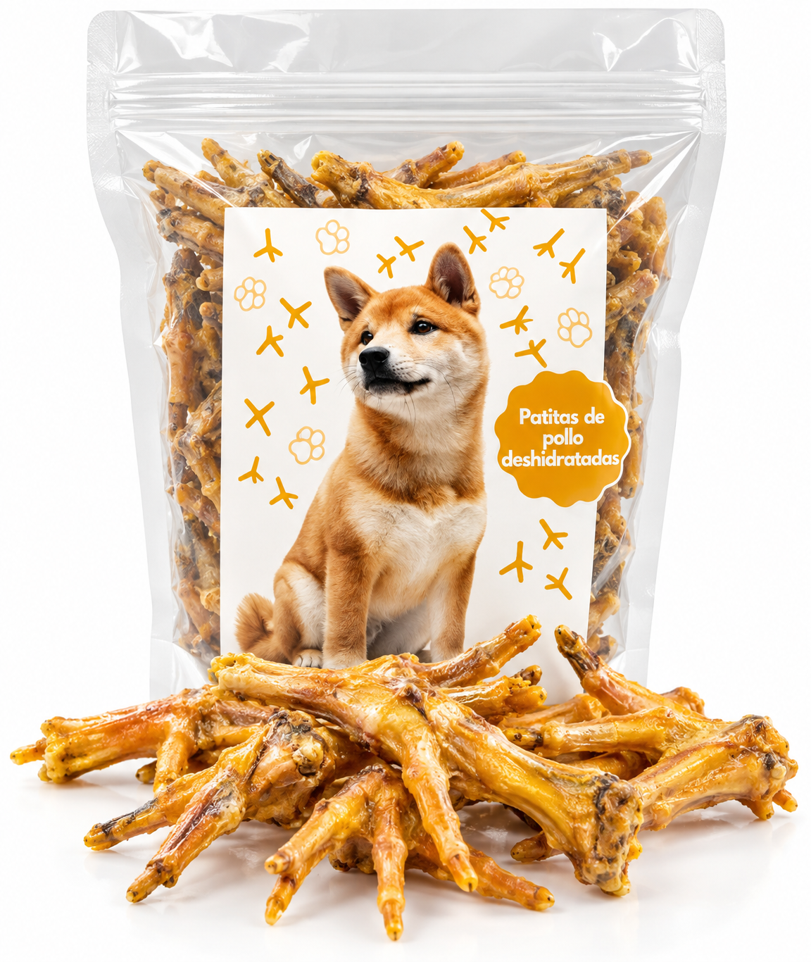 Patas de pollo deshidratas (100 gramos)