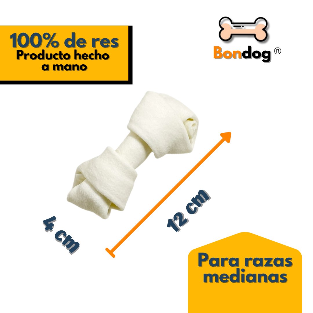 Frasco con 17 huesos 4 - 5" (10 - 12cm) para razas medianas - Bondogmx