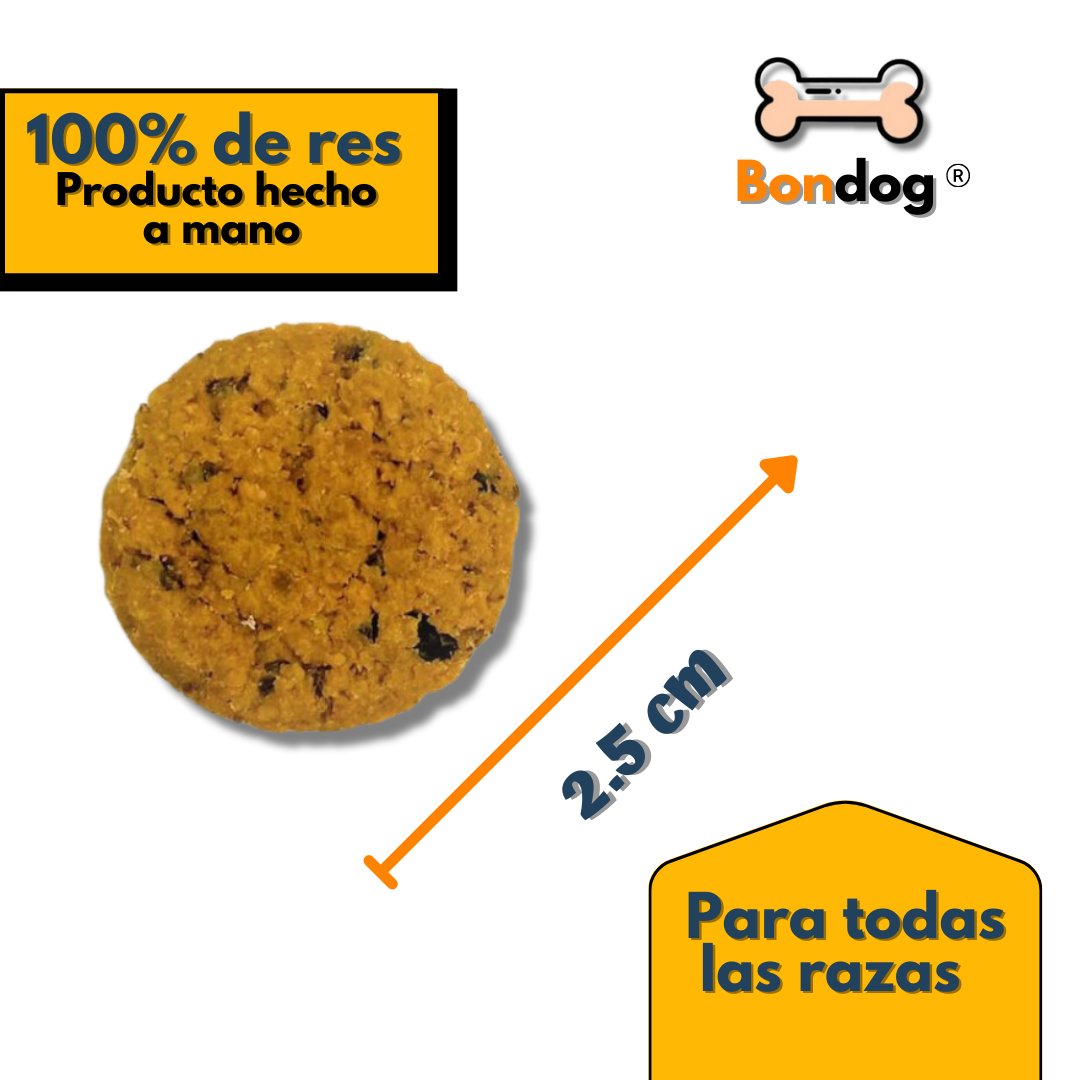 Galletas sabor mazapán con chispas de corazón de res (160 g) - Bondogmx